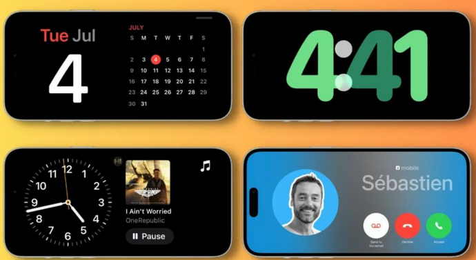 龙里苹果手机维修分享iOS17横屏充电待机显示有什么好处 