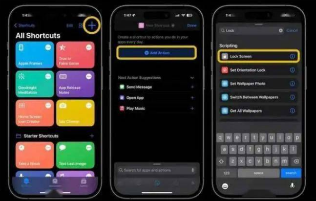 龙里苹果14锁屏维修店分享iPhone14升级iOS16.4后如何创建锁屏快捷方式 