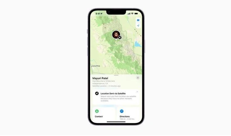 龙里苹果14维修分享iPhone14系列中 FindMy功能通过卫星分享位置方法教程 