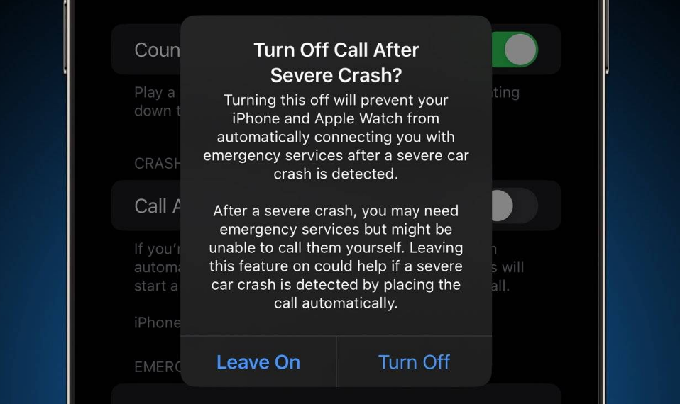 龙里苹果14维修分享 iPhone 14 和 Apple Watch 上关闭崩溃检测 