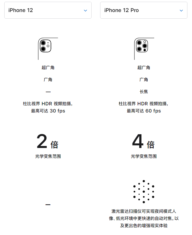 龙里苹果手机维修分享苹果 iPhone 12 与 iPhone 12 Pro 选哪款 
